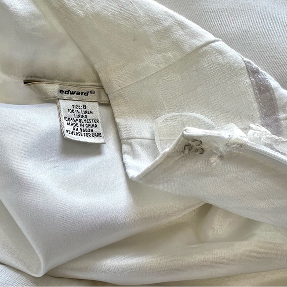 EUC Vintage Edward Linen embroidered skirt size 8 - Picture 14 of 16
